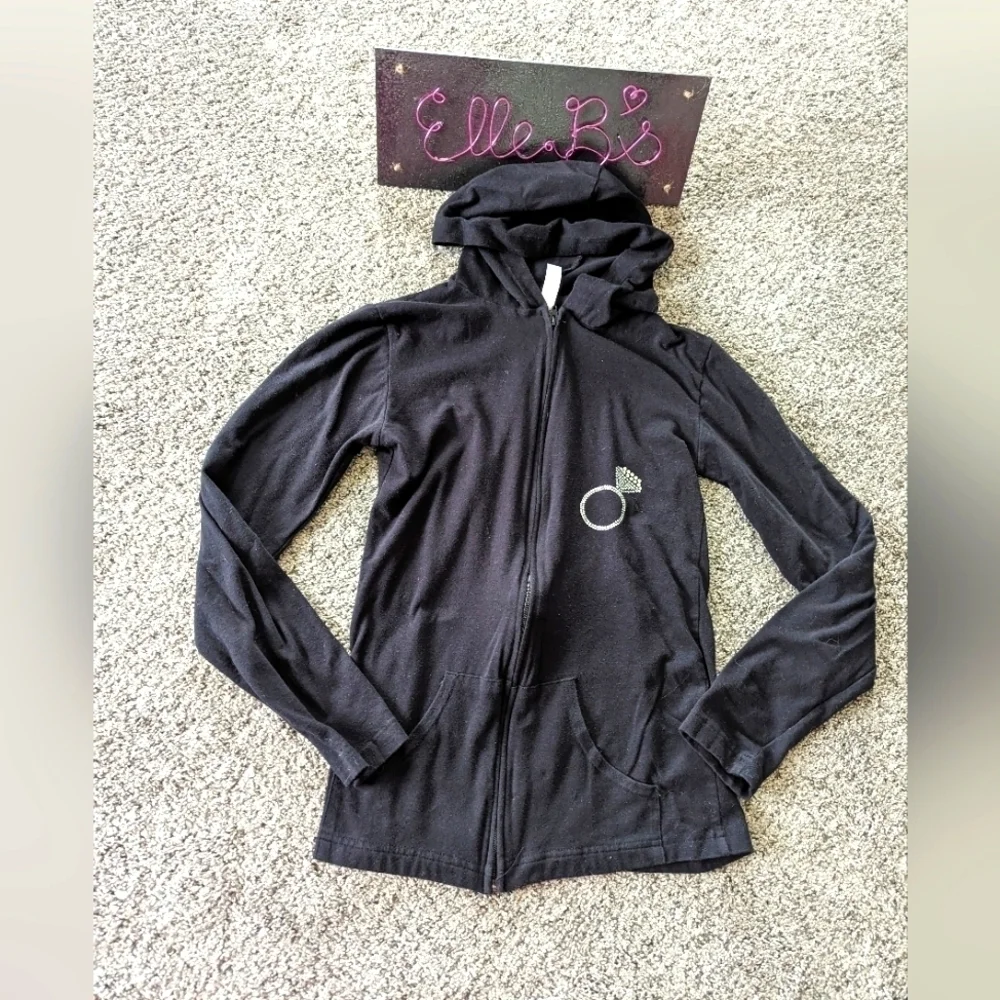 EUC Black Bride Full Zip Hoodie S